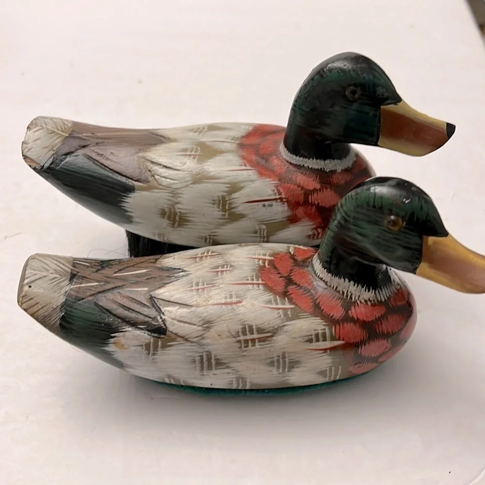Set of Hand Painted Ducks Clothes Brush